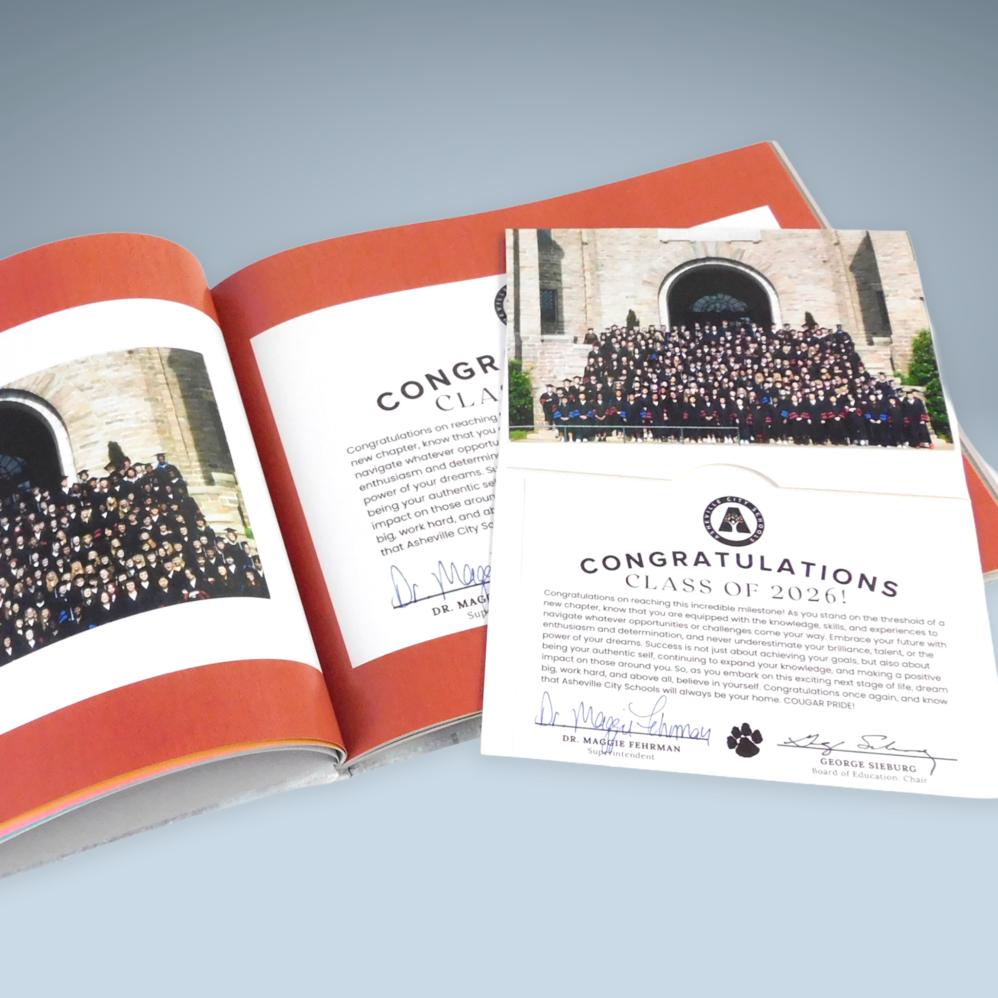 Graduation Card Book – Plum Print