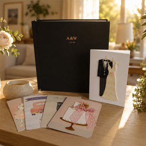 binding wedding cards into book Layflat Card [