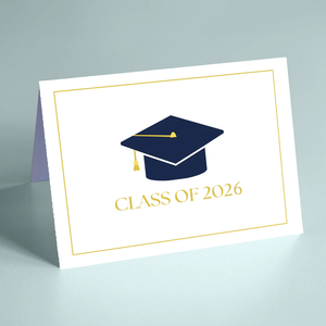 where to print grad cards Personalized Graduation Portrait Card, Female Golfer