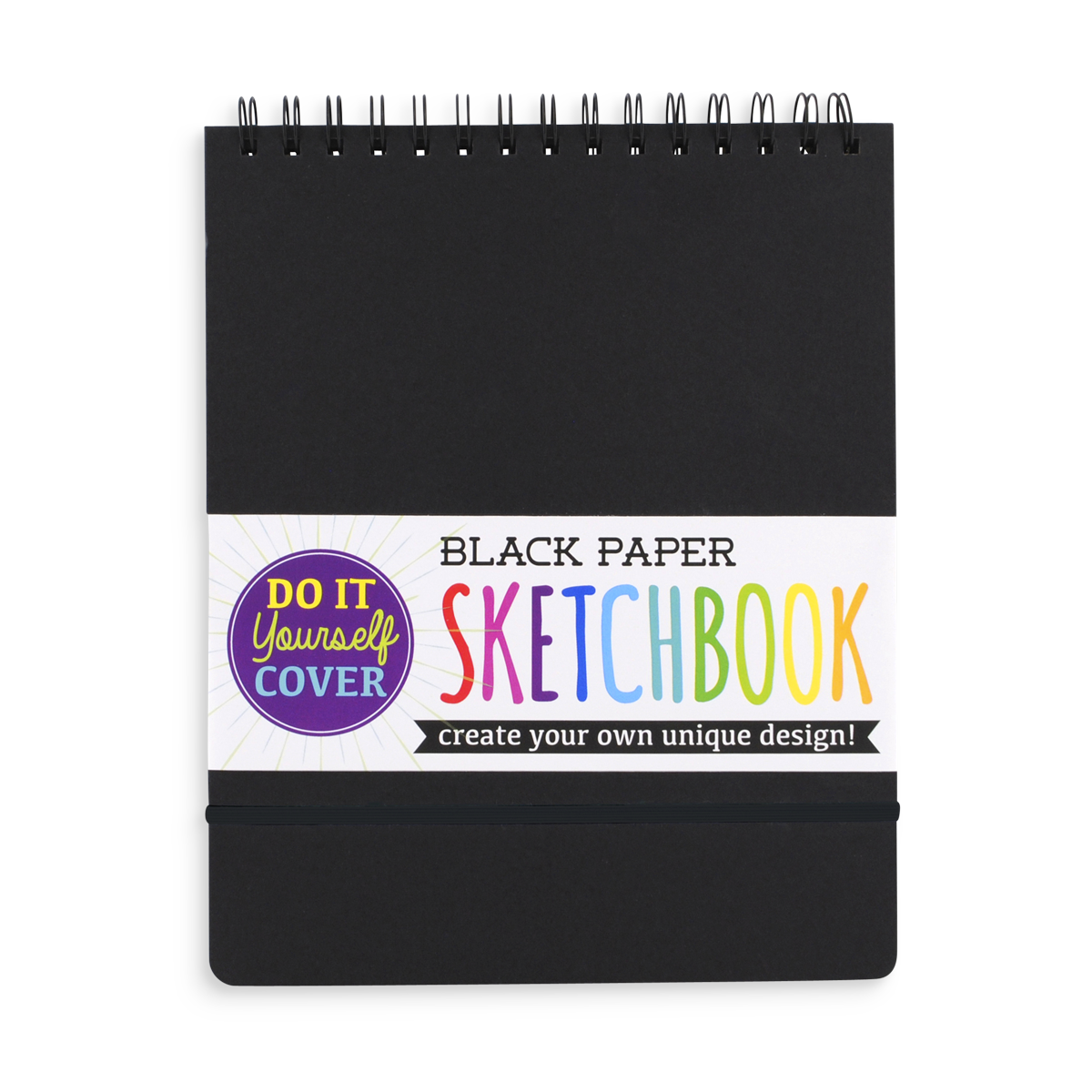 Black DIY Cover Sketchbook by OOLY – Plum Print
