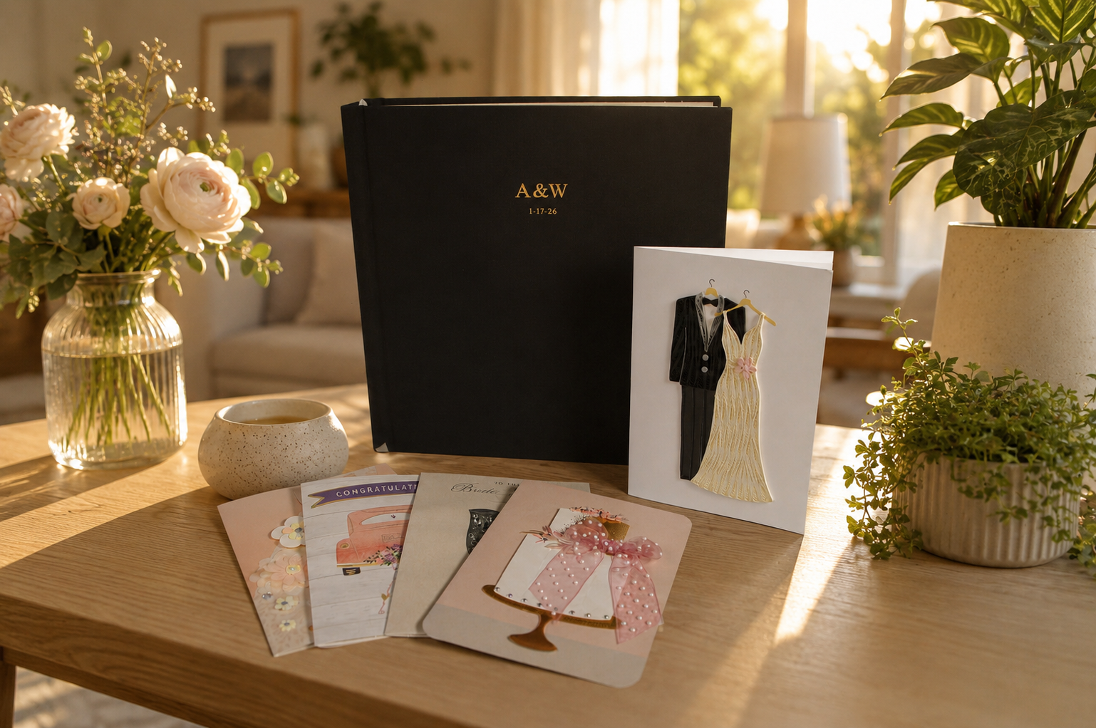 binding wedding cards into book SIMPLY RSB Greeting Card Organizer Kit From box to book,